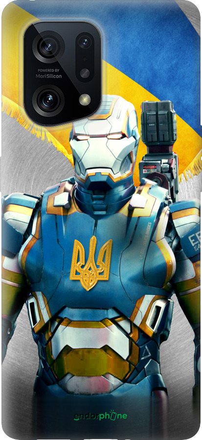 Силиконовый чехол Украинский киборг для Oppo Find X5 - 980u-2602 изображение 