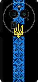 Силиконовый чехол Тризуб в вышиванке для Oppo Find X6 Pro - 1158u-3041 изображение 