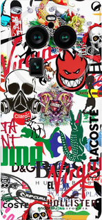 Силиконовый чехол Many different logos для Oppo Find X6 Pro - 4022u-3041 изображение 