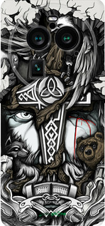 Силіконовий чехол Тату Вікінг для Oppo Find X6 Pro - 4098u-3041 изображение 