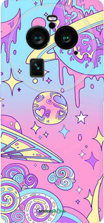 Силиконовый чехол Розовая галактика для Oppo Find X6 Pro - 4146u-3041 изображение 