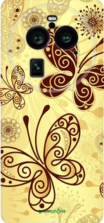 Силиконовый чехол Красивые бабочки для Oppo Find X6 Pro - 4170u-3041 изображение 