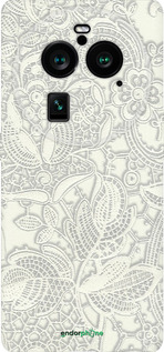 Силіконовий чехол Біле мереживо для Oppo Find X6 Pro - 4383u-3041 изображение 