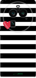 Силиконовый чехол Черно-белые полосы для Oppo Find X6 Pro - 4461u-3041 изображение 