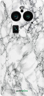 Силиконовый чехол Мрамор белый для Oppo Find X6 Pro - 4480u-3041 изображение 
