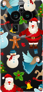 Силиконовый чехол Новогодний 1 для Oppo Find X6 Pro - 4614u-3041 изображение 