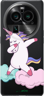 Силиконовый чехол Единорог для Oppo Find X6 Pro - 4702u-3041 изображение 