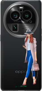 Силиконовый чехол Девушка 1 для Oppo Find X6 Pro - 4751u-3041 изображение 