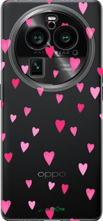 Силиконовый чехол Сердечки 2 для Oppo Find X6 Pro - 4763u-3041 изображение 