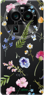 Силиконовый чехол Цветочный фон v2 для Oppo Find X6 Pro - 5472u-3041 изображение 