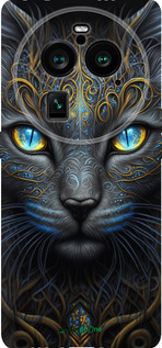 Силиконовый чехол Кошка для Oppo Find X6 Pro - 5548u-3041 изображение 