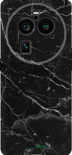 Силиконовый чехол Черный мрамор v2 для Oppo Find X6 Pro - 5568u-3041 изображение 