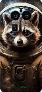 Силиконовый чехол Raccoon austronaut для Oppo Find X6 Pro - 5581u-3041 изображение 