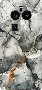Силиконовый чехол Серый мрамор для Oppo Find X6 Pro - 6041u-3041 изображение 