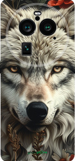 Силиконовый чехол Волчий взгляд для Oppo Find X6 Pro - 6066u-3041 изображение 