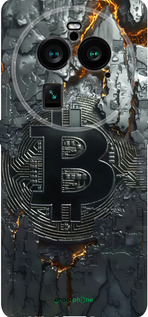 Силіконовий чехол Розпечений біткойн для Oppo Find X6 Pro - 6091u-3041 изображение 