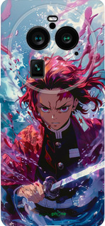 Силиконовый чехол Танджиро Камадо: Клинок рассекающий демонов для Oppo Find X6 Pro - 6111u-3041 изображение 
