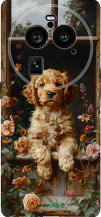 Силиконовый чехол Щенок cocker spaniel для Oppo Find X6 Pro - 6136u-3041 изображение 