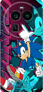 Силіконовий чехол Соник для Oppo Find X6 Pro - 6284u-3041 изображение 