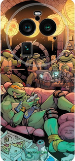 Силиконовый чехол Черепашки нинзя для Oppo Find X6 Pro - 6346u-3041 изображение 