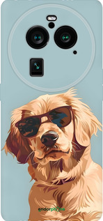 Силиконовый чехол Пес в очках для Oppo Find X6 Pro - 6381u-3041 изображение 