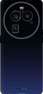 Силіконовий чехол Градієнт у темно-синьому стилі для Oppo Find X6 Pro - 6542u-3041 изображение 