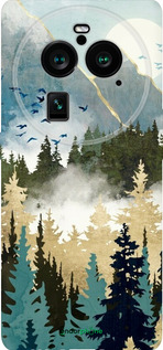 Силиконовый чехол С изображением лесного пейзажа для Oppo Find X6 Pro - 6548u-3041 изображение 