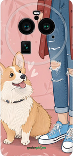 Силиконовый чехол Корги 3 для Oppo Find X6 Pro - 6707u-3041 изображение 
