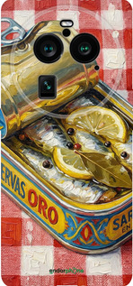 Силиконовый чехол Vintage Sardine Tin Phone для Oppo Find X6 Pro - 6772u-3041 изображение 