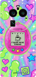 Силиконовый чехол Y2K Aesthetic Retro Pet: Годуй мене кавою для Oppo Find X6 Pro - 6784u-3041 изображение 