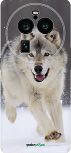Силиконовый чехол Бегущий волк для Oppo Find X6 Pro - 826u-3041 изображение 