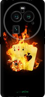 Силиконовый чехол Горящие карты для Oppo Find X6 Pro - 839u-3041 изображение 