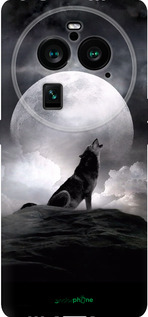 Силиконовый чехол Воющий волк для Oppo Find X6 Pro - 934u-3041 изображение 