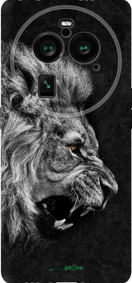 Силиконовый чехол Лев для Oppo Find X6 Pro - 1080u-3041 изображение 