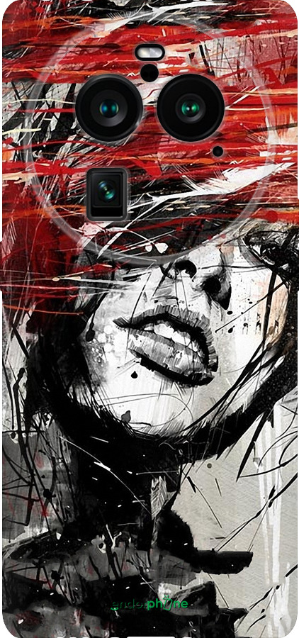 Силиконовый чехол Лицо девушки для Oppo Find X6 Pro - 1162u-3041 изображение 