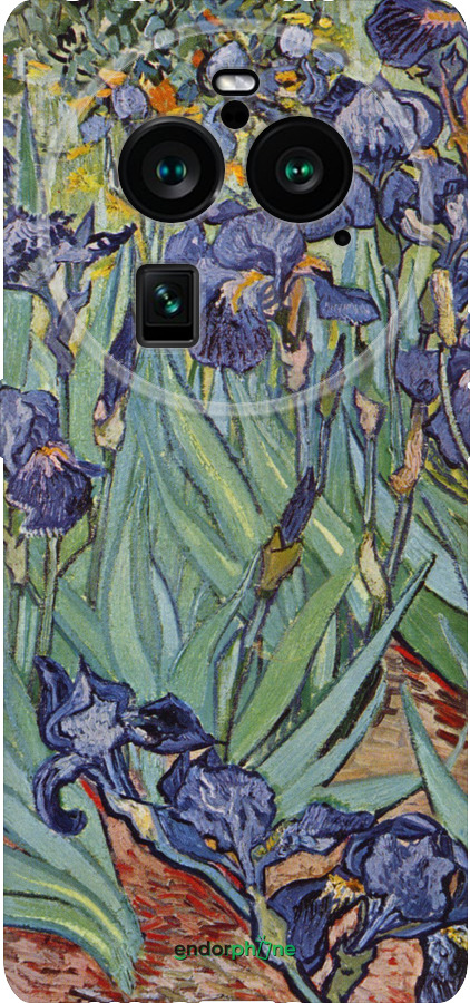 Силиконовый чехол Винсент Ван Гог. Ирисы для Oppo Find X6 Pro - 161u-3041 изображение 