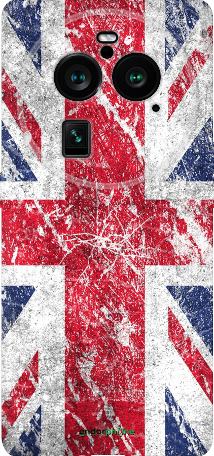 Силиконовый чехол Флаг Великобритании 1 для Oppo Find X6 Pro - 386u-3041 изображение 