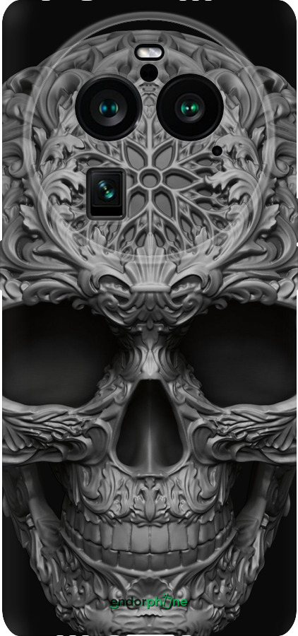 Силиконовый чехол skull-ornament для Oppo Find X6 Pro - 4101u-3041 изображение 
