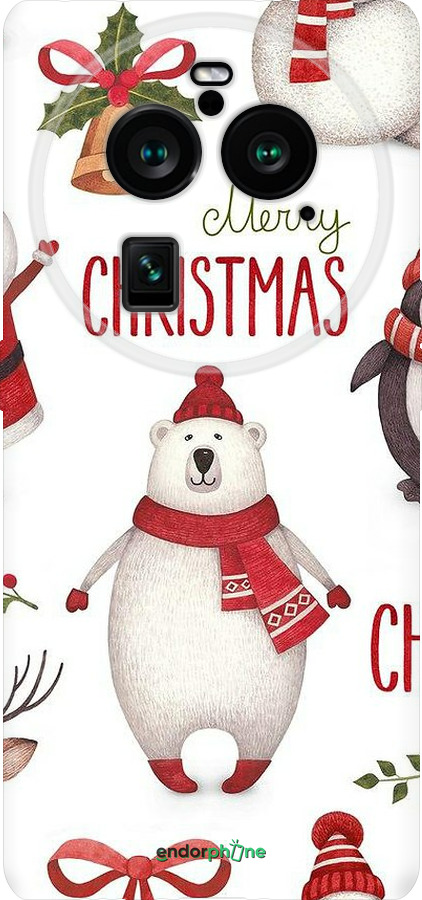 Силиконовый чехол Merry Christmas для Oppo Find X6 Pro - 4106u-3041 изображение 