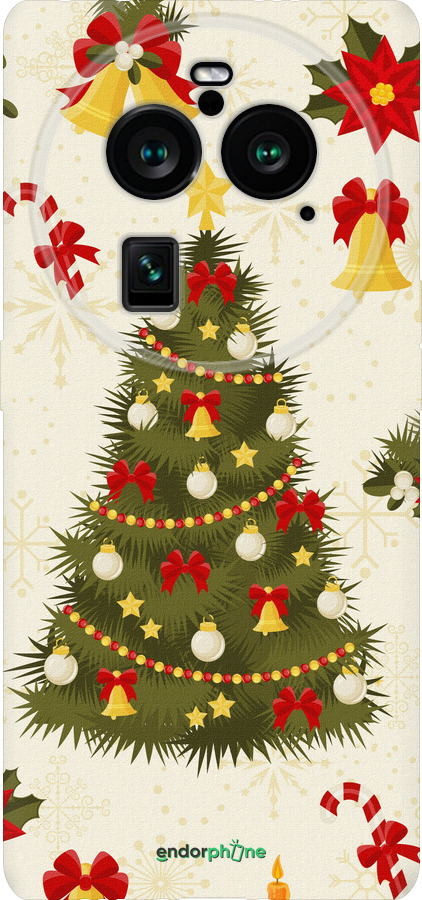 Силиконовый чехол Новогодняя елка для Oppo Find X6 Pro - 4198u-3041 изображение 