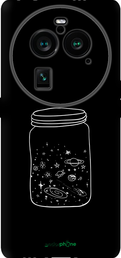 Силиконовый чехол Космос в банке для Oppo Find X6 Pro - 4297u-3041 изображение 
