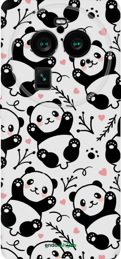 Силиконовый чехол Панды для Oppo Find X6 Pro - 4318u-3041 изображение 