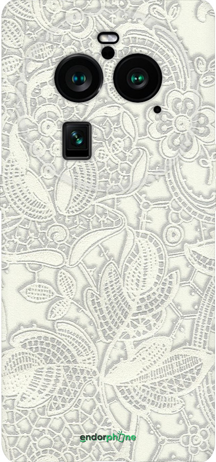 Силіконовий чехол Біле мереживо для Oppo Find X6 Pro - 4383u-3041 изображение 