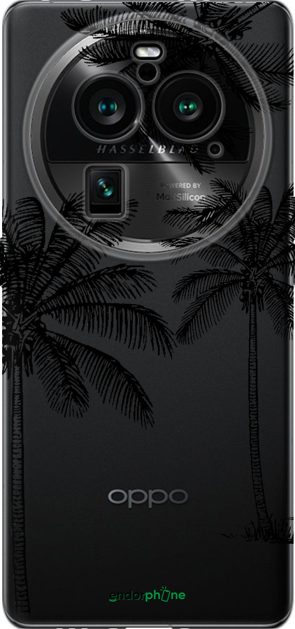 Силиконовый чехол Пальмы1 для Oppo Find X6 Pro - 4634u-3041 изображение 