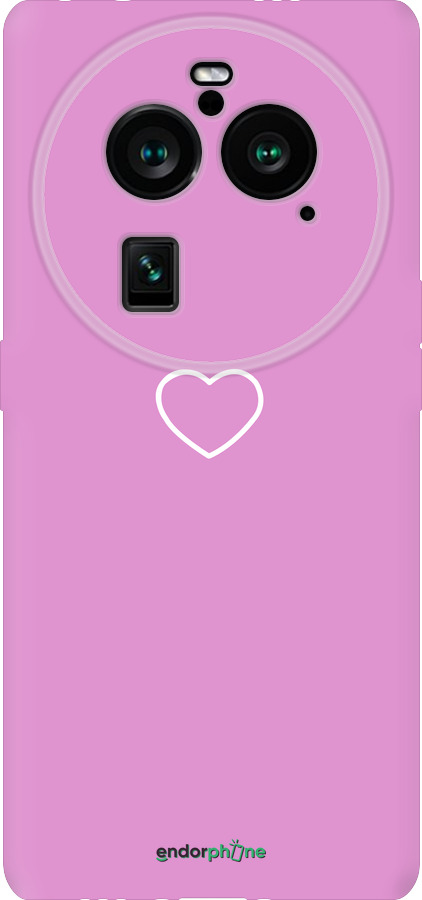 Силиконовый чехол Сердце 2 для Oppo Find X6 Pro - 4863u-3041 изображение 