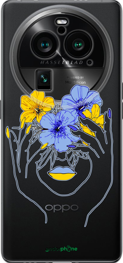 Силиконовый чехол Девушка v4 для Oppo Find X6 Pro - 5276u-3041 изображение 