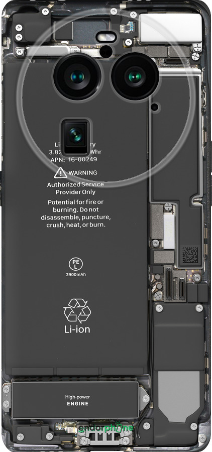 Силиконовый чехол Детали смартфона для Oppo Find X6 Pro - 5487u-3041 изображение 