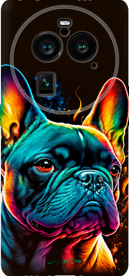 Силиконовый чехол Яркий бульдог для Oppo Find X6 Pro - 5547u-3041 изображение 