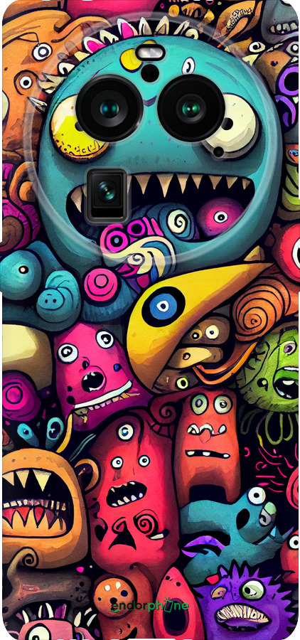 Силіконовий чехол Смішні монстри для Oppo Find X6 Pro - 5549u-3041 изображение 