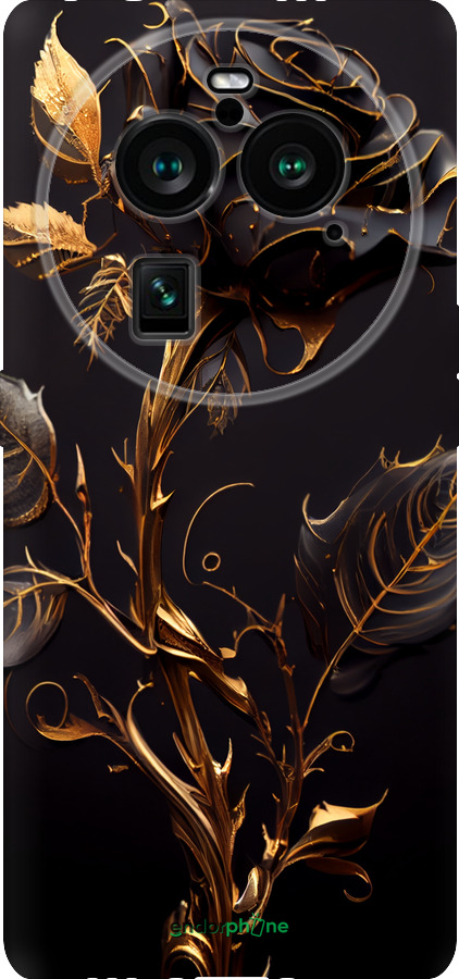 Силіконовий чехол Троянда 3 для Oppo Find X6 Pro - 5552u-3041 изображение 